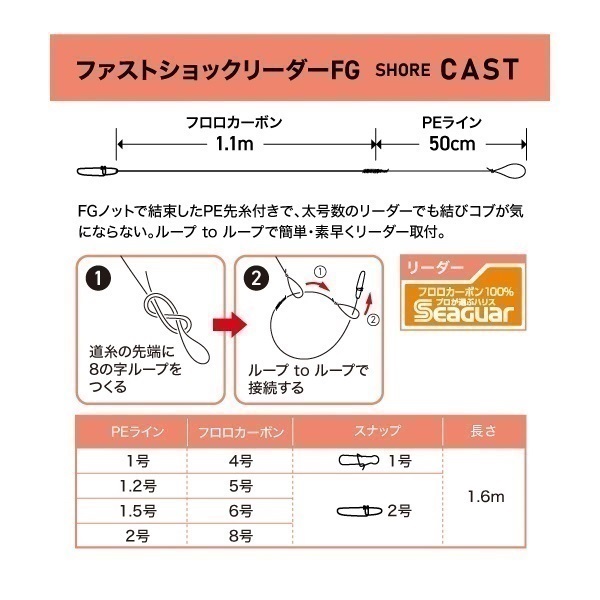 FASTショックリーダーFG　[SHORE CAST]